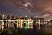 night lights in the city center of Rotterdam #1